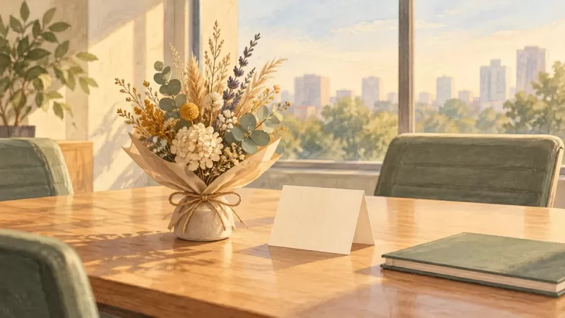 A Flower Gift for a Coworker Leaving for a New Job: Ask First