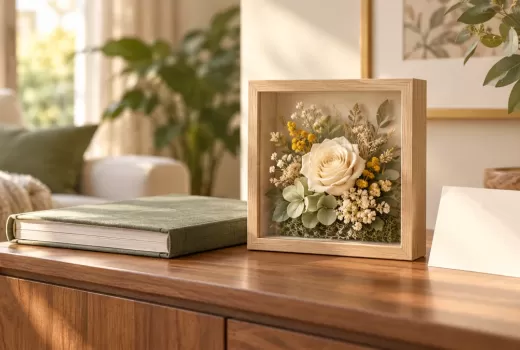 A Preserved-Flower Gift for a New Grandparent: Ask First