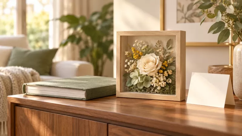 A Preserved-Flower Gift for a New Grandparent: Ask First