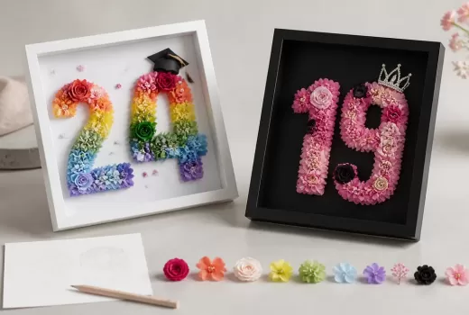 How to Customize a Preserved Flower Number Frame