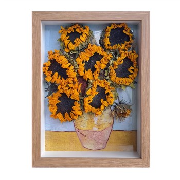 Preserved Sunflower in Wooden Frame - Eternal Floral Decor for Home & Gifts
