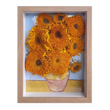 Preserved Sunflower in Wooden Frame - Eternal Floral Decor for Home & Gifts