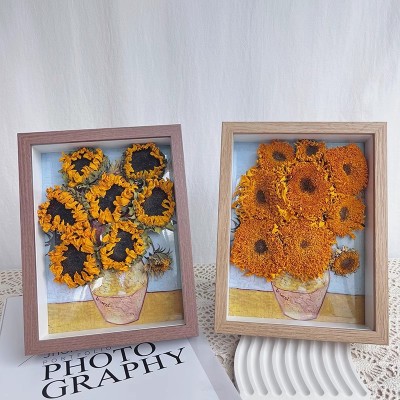 Framed Preserved Sunflower Art - Two Floral Styles