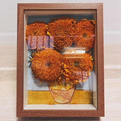 Framed Preserved Sunflower Art - Two Floral Styles